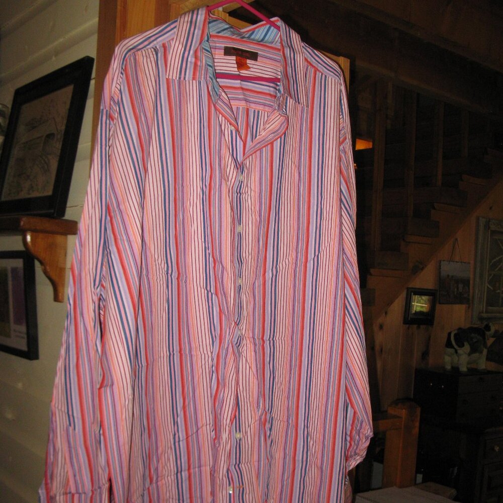 Men's 4XXXX tall nyne striped dress shirt